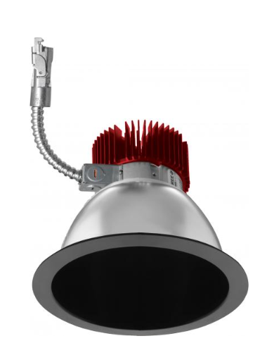 Elco Lighting E610L3030B2-F 6" Reflector LED Light Engine Trims, Wattage 31W, Color Temperature 3000K, Lumens 3000 lm, Beam Angle 38°, Gen 2, All Black