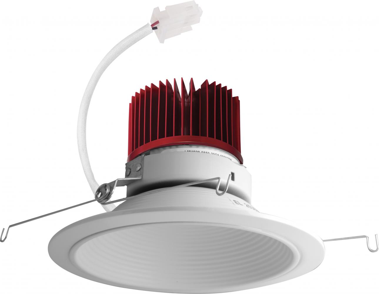 Elco Lighting E614C0827W 6" LED Light Engine with Baffle Trim - 8.76W - 2700K - 850 lm - Triac/ELV/ 0-10V - All White