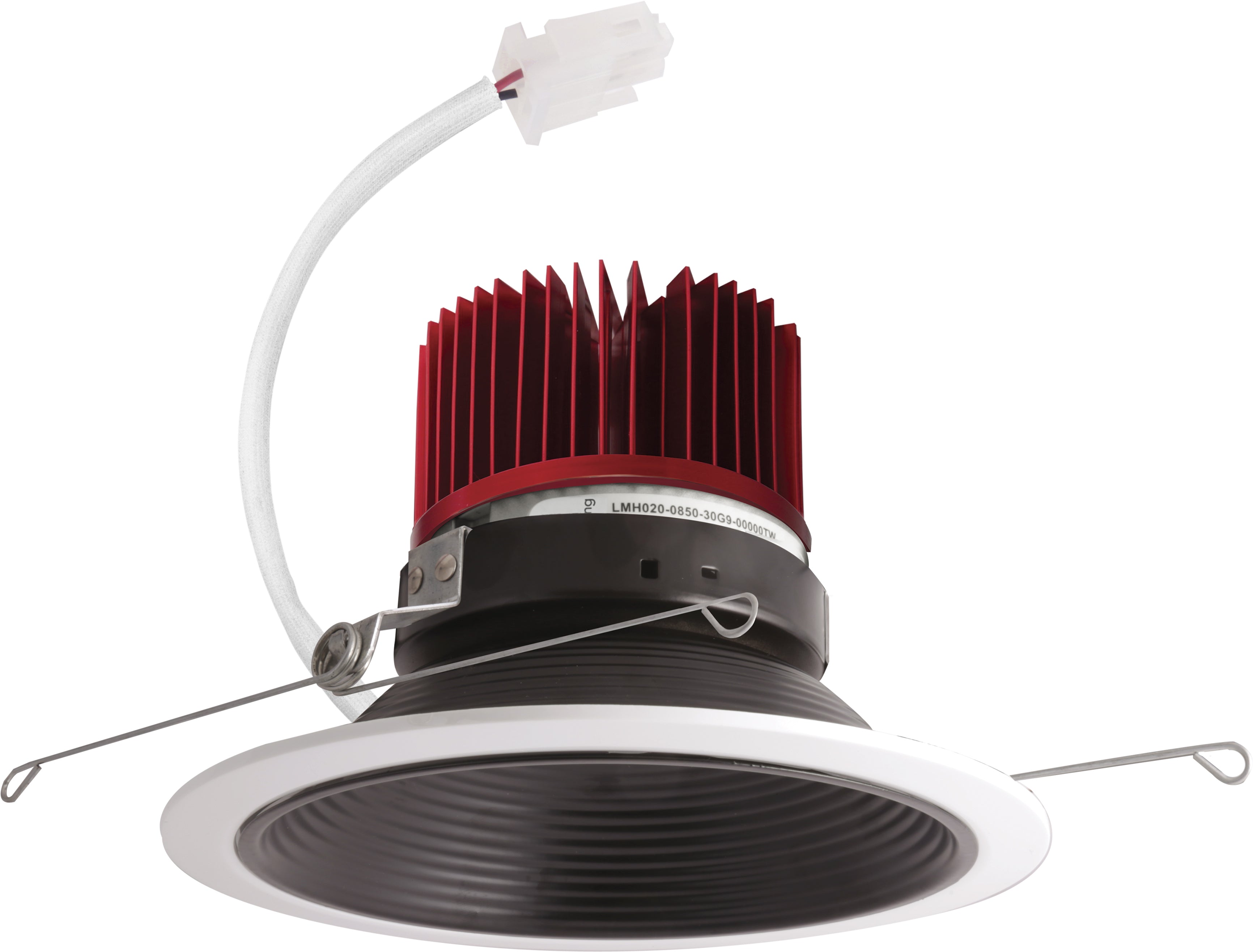 Elco Lighting E614C1230B2-N 6" LED 12.88W Light Engine W/ Baffle Trim, CCT 3000K, Lumens 1250 lm, Beam Angle 24°, Black W/ White Trim