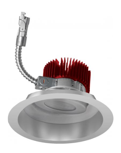 Elco Lighting E618L2040H2 6" LED Light Engine with Adjustable Trim, Wattage 21.6W, Color Temperature 4000K, Lumens 2000 lm, Beam Angle 60°, All Haze (Semi-Specular)