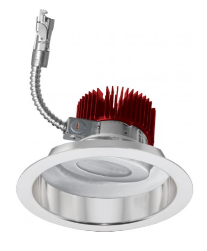 Elco Lighting E618L4030C2 6" LED Light Engine with Adjustable Trim, Wattage 36.8W, Color Temperature 3000K, Lumens 4000 lm, Beam Angle 60°, All Chrome
