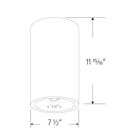 Elco Lighting E629FW-0730 6″ Koto Sylo™ Adjustable Surface Mount, Color Temperature 3000K, Lumens 750 lm, Beam Angle 38°, All White