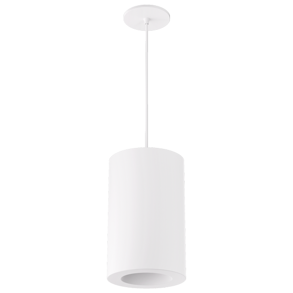 Elco Lighting EPD63710CT5WEM Ply Sylo™ Pendant - 6" - 15W Max - 120V - CCT Selectable 2700K-5000K - Wet Listed - Die-Cast Aluminum - White