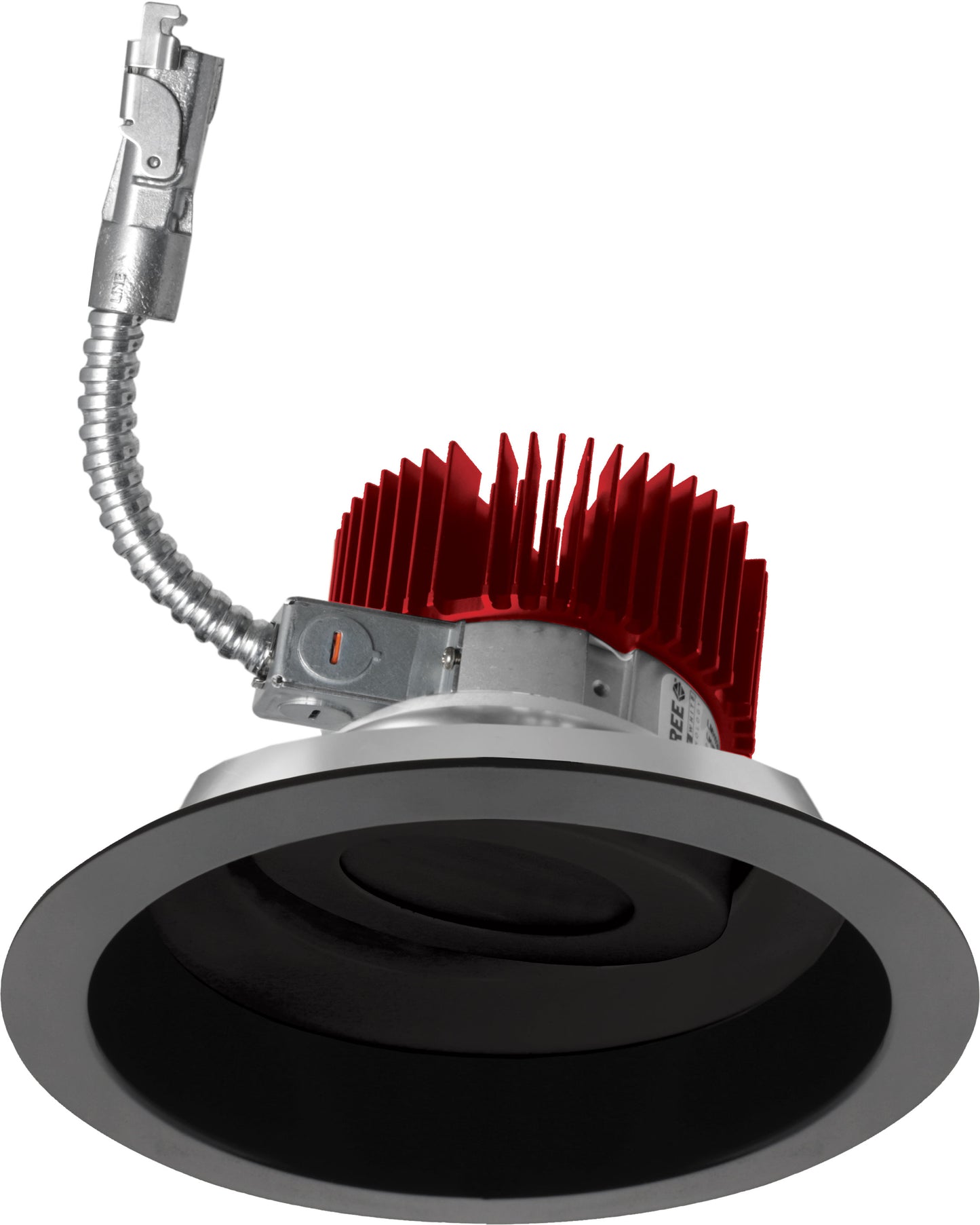 Elco Lighting E818L6030B2 8" Adjustable LED Light Engine Trims, 6000 lm, 3000K CCT, Beam Angle 60°, 2 Generation, All Black Finish