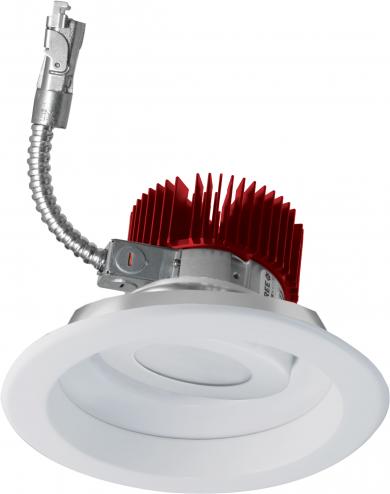 Elco Lighting E818L3040W2 8" Adjustable LED Light Engine Trims, 3000 lm, 4000K CCT, Beam Angle 60°, 2 Generation, All White Finish