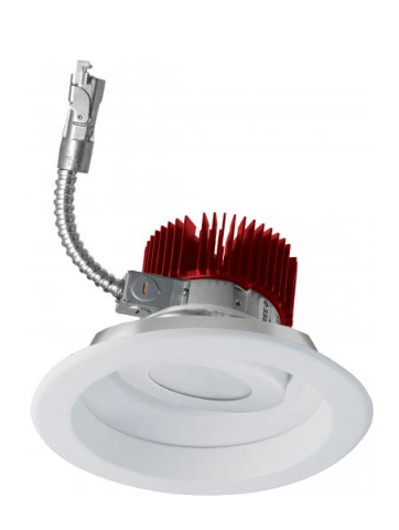 Elco Lighting E818L6035W2 8" Adjustable LED Light Engine Trims. Wattage 71.4, Color Temperature 3500K, Lumens 6000 lm, Beam Angle 60°, All White