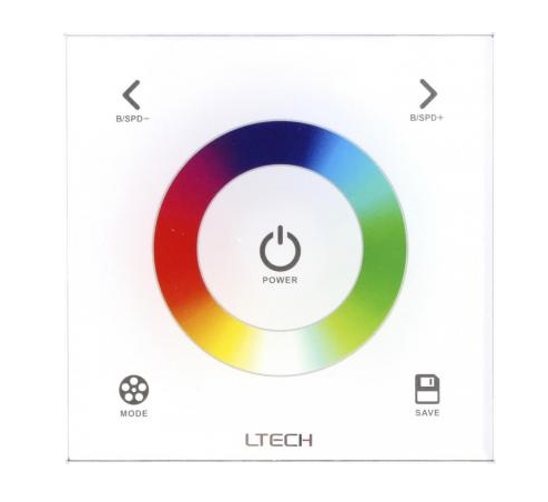 Elco Lighting ECN12 Touch Wall Panel RGB Controller, All White