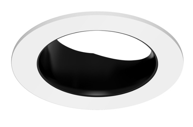 CSL Lighting ED3-RASTBW ECO 3in Round Adjustable Trim, Black / White Finish