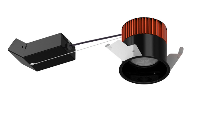 CSL Lighting ED3LRIC-309050-12S ECO 3inch Fixed Remodel IC Housing, Lamp Color 3000K, Wattage 12W, Beam Angle 50°, Black Finish