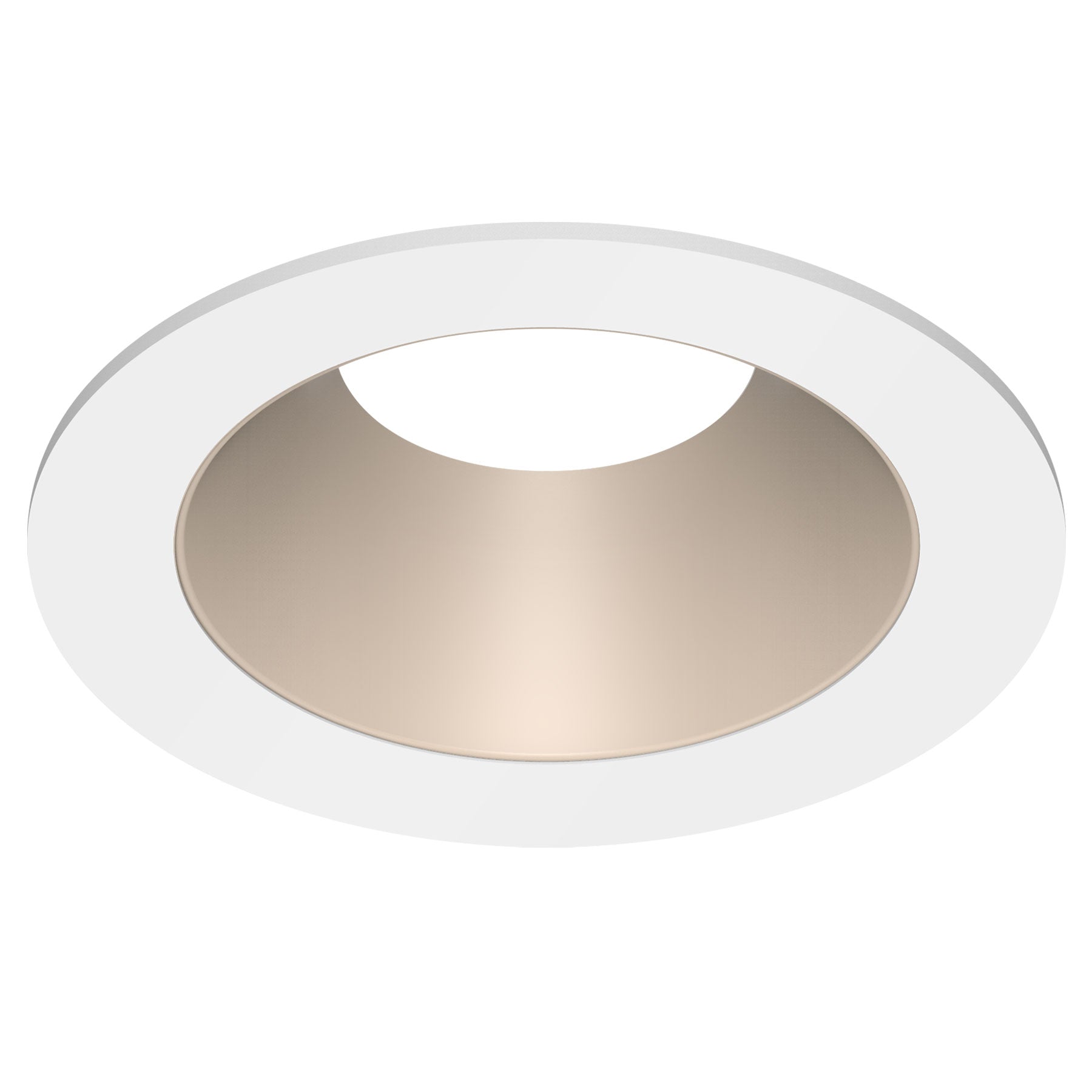 CSL Lighting ED5-RFSTCW ECO 5in Round Fixed Downlight Trim, White / Champagne Finish