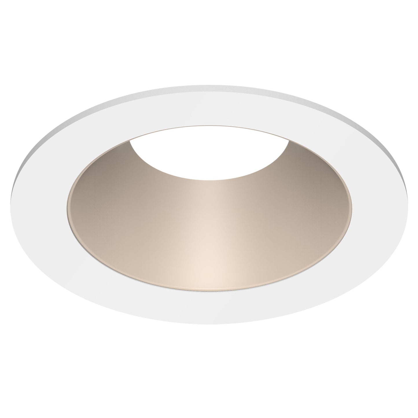 CSL Lighting ED5-RFSTCW ECO 5in Round Fixed Downlight Trim, White / Champagne Finish