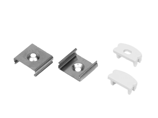 American Lighting EE1-AAFR-2M-BNDLACC-BG5 Accessory 5-Pack for Economy Bundles: End Cap w/hole, End Cap w/o hole, Mounting Clips