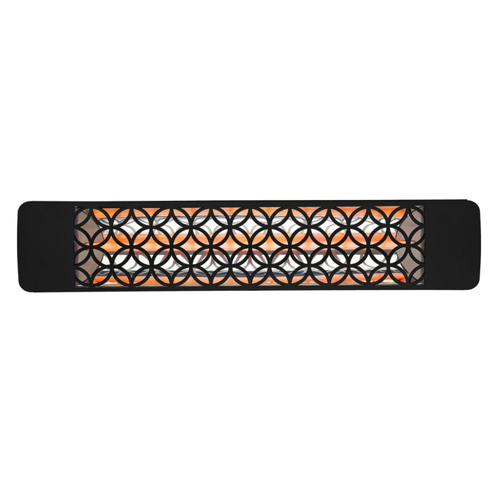 Eurofase EF20240B2 Single Element 39 Inch 2000 Watt Electric Patio Heater Having Clover Decor Plate