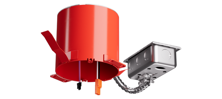 Elco Lighting EJB4RICDXA-EM 4" Remodel IC Airtight Housing 0-10V, 120/277V for 2-Hr Fire Rated Ceilings