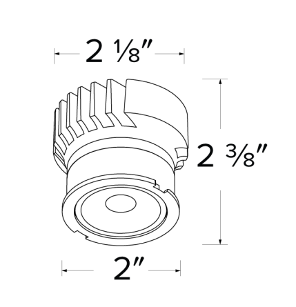 Elco Lighting EKCL2130D Canless Koto™ LED Module, Color Temperature 3000K, Beam Angle 38° Lumens Up to 950 lm