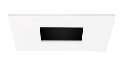 Elco Lighting EKCL2527B Pex™ 2" Square Adjustable Pinhole, Black with White Trim