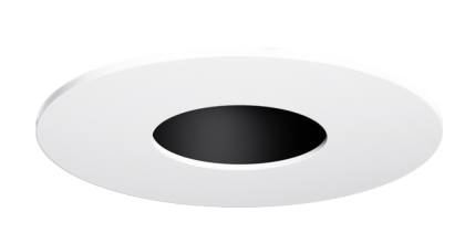 Elco Lighting EKCL2827B Pex™ 2" Round Adjustable Pinhole, Black with White Trim