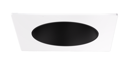 Elco Lighting EKCL3318B Pex™ 3" Square Deep Reflector, Black with White Trim