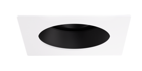 Elco Lighting EKCL3329B Pex™ 3" Square Adjustable Gimbal, Black with White Trim