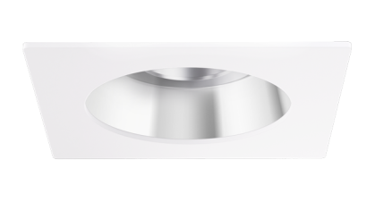 Elco Lighting EKCL3329C Pex™ 3" Square Adjustable Gimbal, Chrome with White Trim