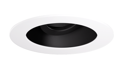 Elco Lighting EKCL3629B Pex™ 3" Round Adjustable Reflector, Black with White Trim