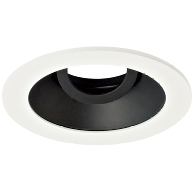 Elco Lighting EKCL4111B Pex™ 3" Round Directional Gimbal - Black with White Trim Finish