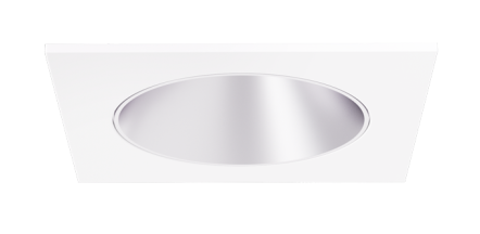 Elco Lighting EKCL4218H Pex™ 4" Square Deep Reflector, Haze with White Trim