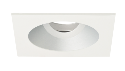 Elco Lighting EKCL4229H Pex™ 4" Square Adjustable Reflector, Haze with White Trim