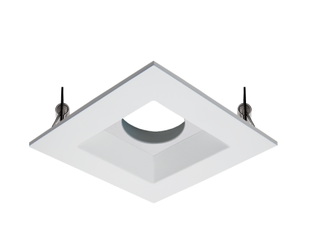 ELCO Lighting EKCL4714W 4 Inch Square Reflector for Canless Koto Module All White Finish