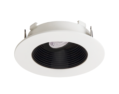 Elco Lighting EKCL4723BW Flexa™ 4" Round Baffle for Canless Koto™ Module, Black with White Trim