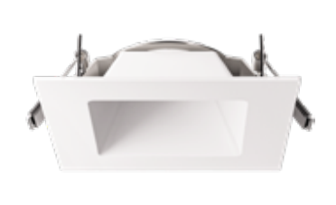 ELCO Lighting EKCL6829H 6 Inch Square Adjustable Trim for Koto Canless Haze with White Finish
