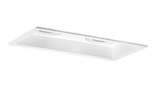 Elco Lighting EKCM218B2W Koto Multiple Double Head Trim, White Finish