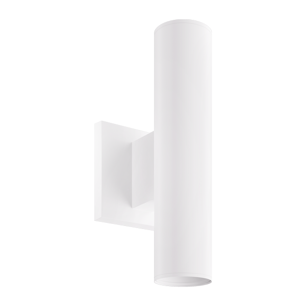 Elco Lighting E25AW09-09SD 2" Koto Sylo™ LED Wall Mount, 10.5W, 950 Lumens, Sunset Color Temp., Up & Down Light, 95 CRI, Triac/ELV Dimmable, Wet Rated, White Finish
