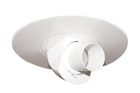 Elco Lighting EL1587W 6" Low Voltage Retrofit Trim - Adjustable Pull Down with Directional Snoot, All White