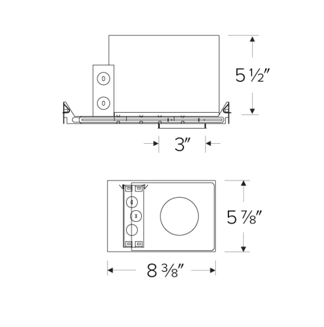 Elco Lighting EL276ICDXA 2" 0-10V MAX. Adjustability IC Airtight New Construction Housing, 0-10V/Triac/ELV