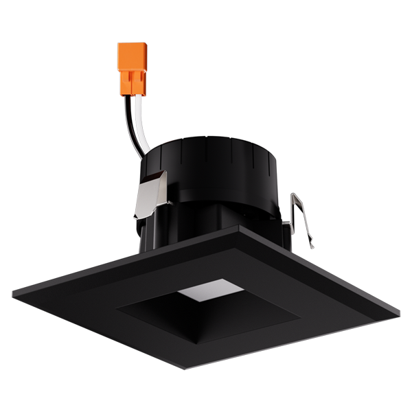 Elco Lighting EL332CT5BB 3" Square LED Reflector Insert - 9W - 640 lm - 5CCT - 120V - Triac/ELV - All Black