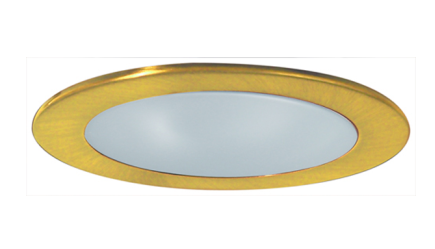 Elco Lighting EL9112G 4" Shower Trim with Reflector and Frosted Lens, Gold Finish