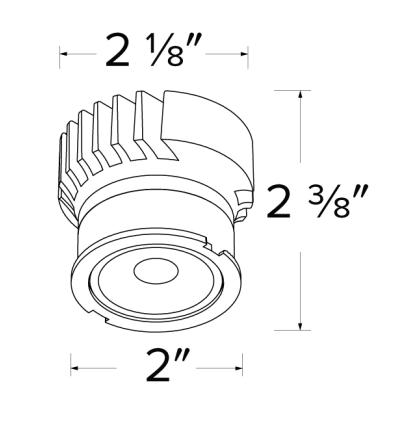 Elco Lighting ELK2427D Koto™ Architectural LED Light Engine, Color Temperature 2700K, Lumens 1720 MAX. lm, Beam Angle 38°