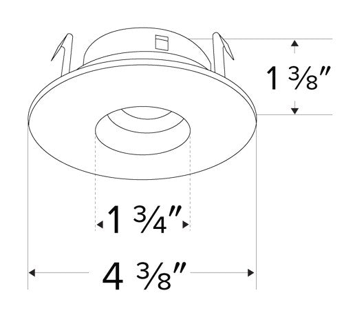 Elco Lighting ELK3627H Pex™ 3" Round Adjustable Pinhole, Haze with White Trim