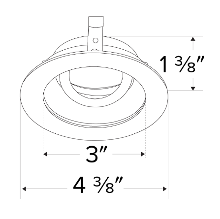 Elco Lighting ELK3629MT Pex™ 3" Round Adjustable Reflector, Tan with White Trim