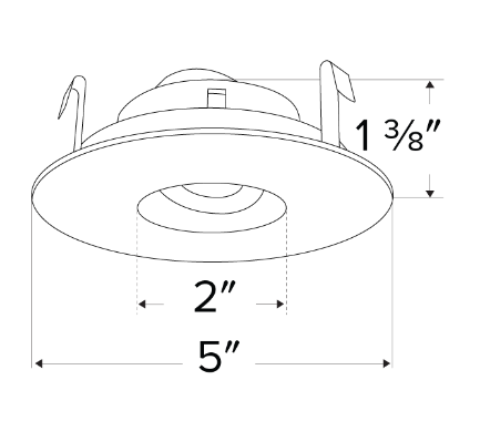 Elco Lighting ELK4125W Pex™ 4" Round Adjustable Pinhole with Frosted Lens, All White