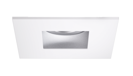 Elco Lighting ELK4227H 4" Square Adjustable Pinhole, Haze with White Trim