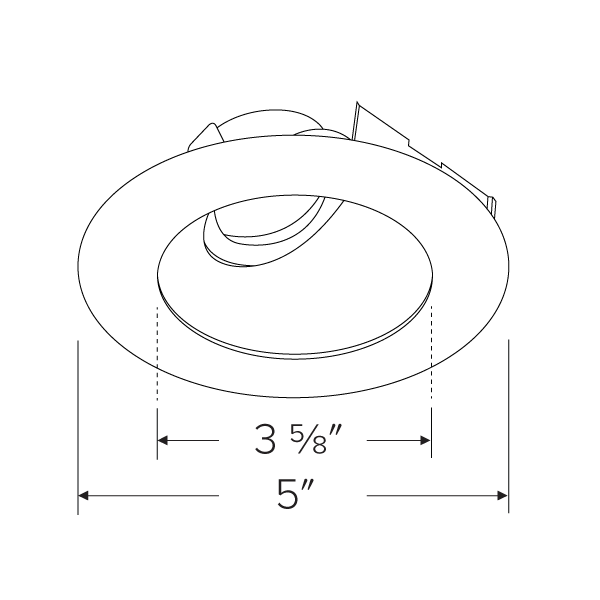Elco Lighting EKCL4357W Pex™ 4" Universal Sloped Ceiling Koto™ Trim - White Finish