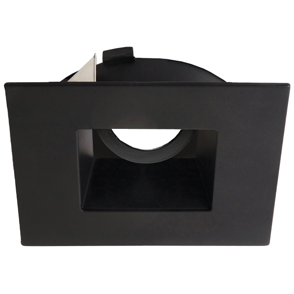 Elco Lighting EKCL4759BB 4″ Flexa™ Adjustable Square Reflector for Canless Koto™ Module – 358° Rotation & 35° Tilt, Twist-On Design for Ceilings Up to 1.25″, Diecast All-Black, 4 3/4″ Sq.