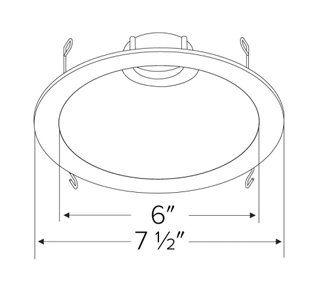 Elco Lighting ELK6429H 6" Pex™ Round Adjustable Reflector for Koto Module, Haze with White Trim