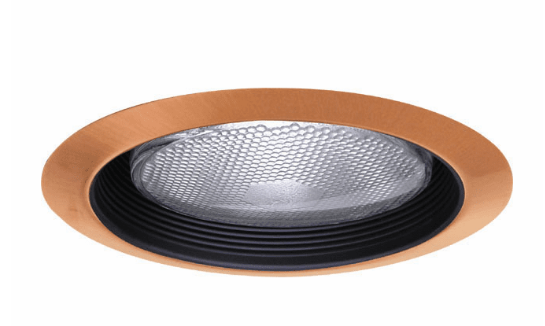 ELCO Lighting ELM40BCP Modern Black with Copper Medium Base 6" Down Lighting Metal Baffle Can Light