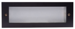 Elco Lighting ELST36B 26W 4-Pin Quad CFL Brick Light with Open Faceplate, Black Finish