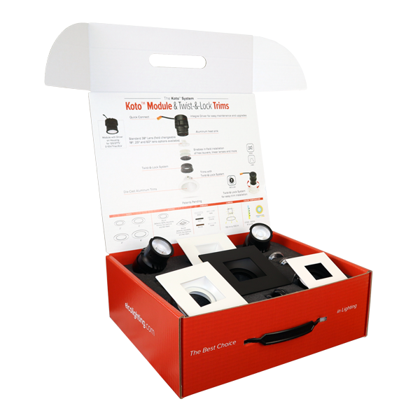 Elco Lighting ELTRV1060-SQ Elco Ready Made Square Trims Travel Case - No Dimmer