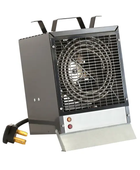 Cadet EMC4240G Grey Enclosed Motor Construction Heater 240V 20A 4800W Built-In Thermostat with 6 ft Cord NEMA 3-30P Portable for Workshops Garages Construction Sites