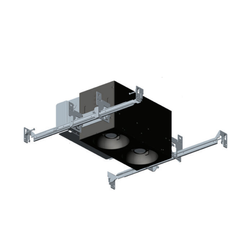 Visual Comfort Architectural EMTH12LLON120ELVW Element EMTH 1x2 24W LED Multiples Trimmed Housing – Flangeless – White – Non-IC Airtight